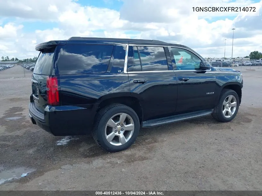 1GNSCBKCXFR214072 2015 Chevrolet Tahoe Lt