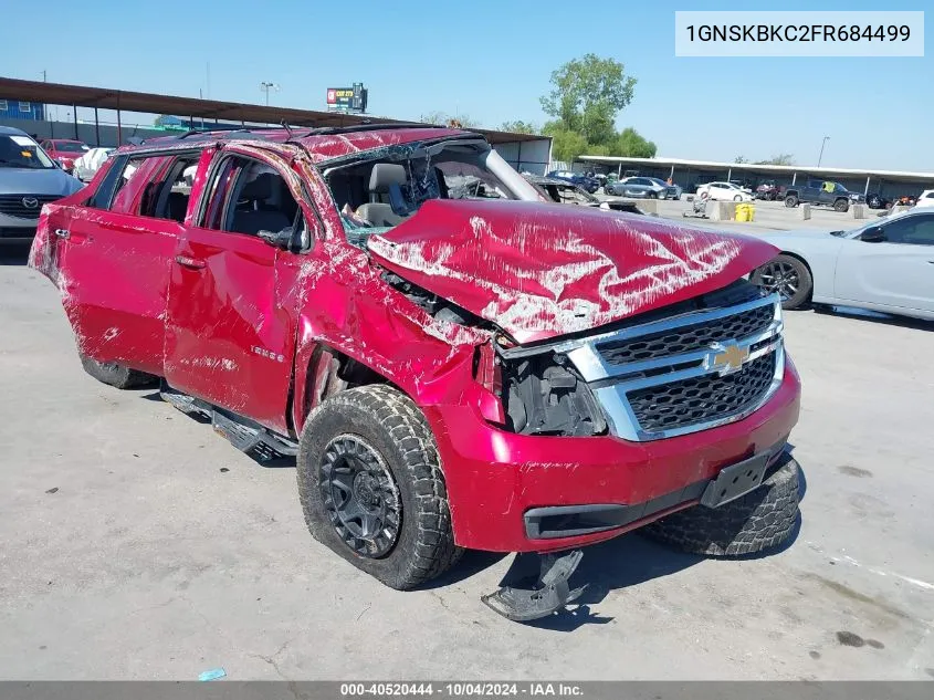 2015 Chevrolet Tahoe Lt VIN: 1GNSKBKC2FR684499 Lot: 40520444