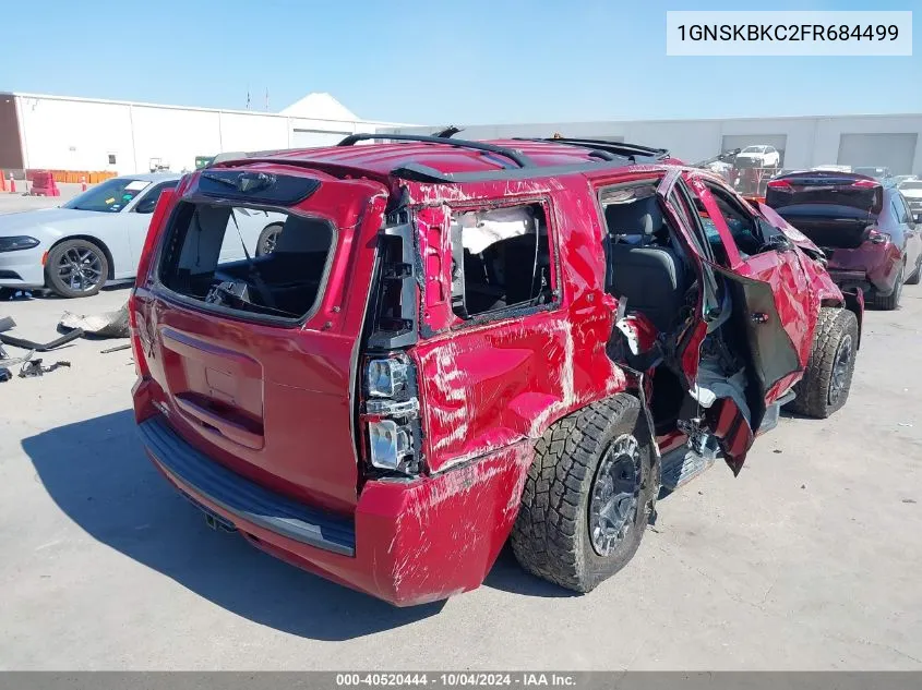 2015 Chevrolet Tahoe Lt VIN: 1GNSKBKC2FR684499 Lot: 40520444