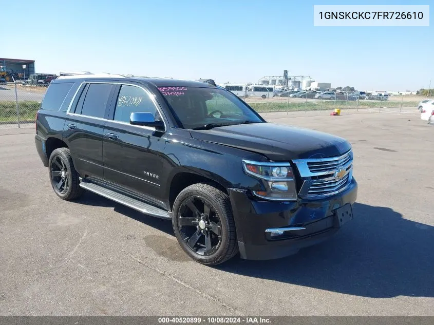 1GNSKCKC7FR726610 2015 Chevrolet Tahoe K1500 Ltz