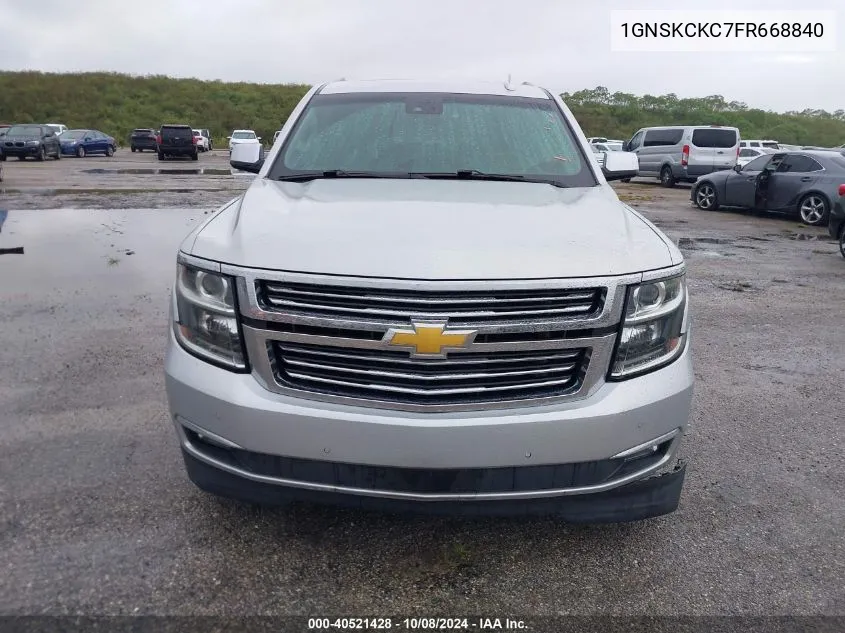 2015 Chevrolet Tahoe K1500 Ltz VIN: 1GNSKCKC7FR668840 Lot: 40521428