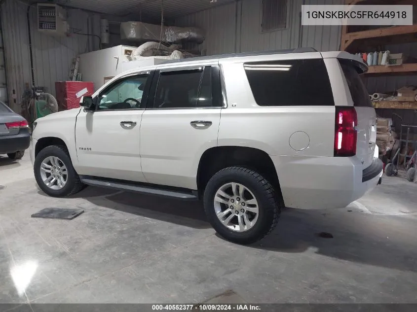 1GNSKBKC5FR644918 2015 Chevrolet Tahoe K1500 Lt