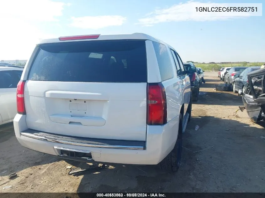 2015 Chevrolet Tahoe Commercial Fleet VIN: 1GNLC2EC6FR582751 Lot: 40553063