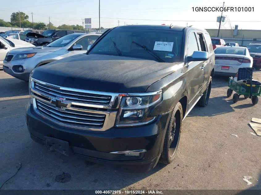 2015 Chevrolet Tahoe Ltz VIN: 1GNSCCKC6FR101001 Lot: 40572975