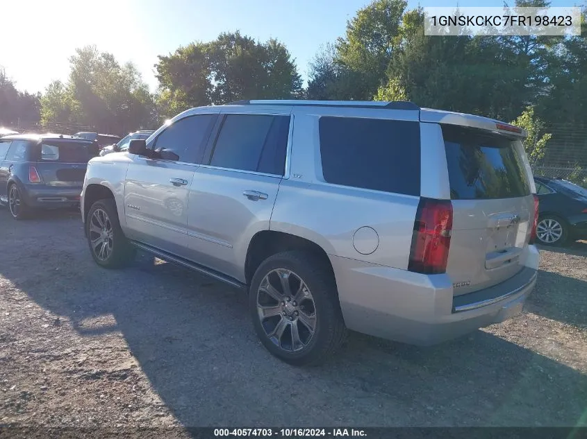 2015 Chevrolet Tahoe Ltz VIN: 1GNSKCKC7FR198423 Lot: 40574703