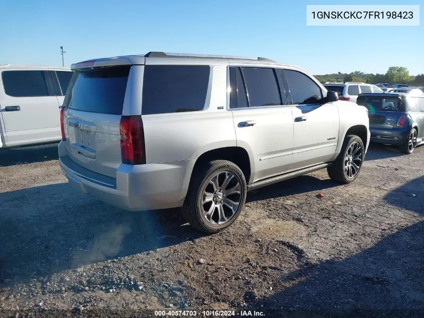 2015 Chevrolet Tahoe Ltz VIN: 1GNSKCKC7FR198423 Lot: 40574703