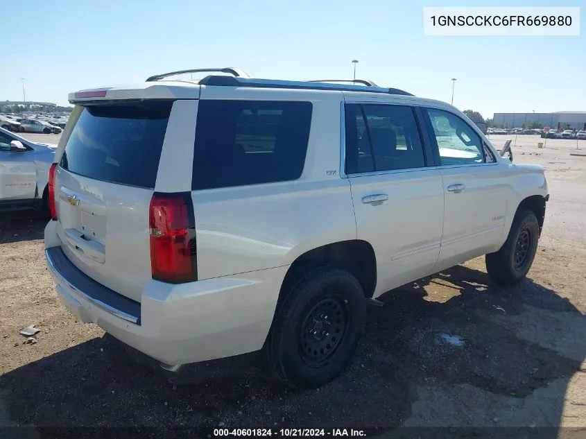 2015 Chevrolet Tahoe Ltz VIN: 1GNSCCKC6FR669880 Lot: 40601824