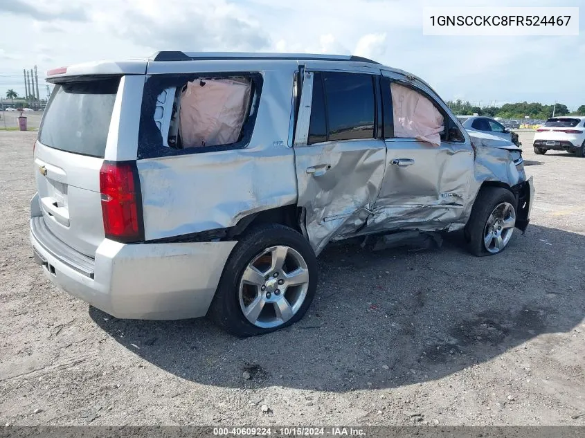 2015 Chevrolet Tahoe Ltz VIN: 1GNSCCKC8FR524467 Lot: 40609224