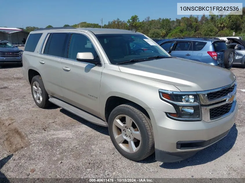 2015 Chevrolet Tahoe Lt VIN: 1GNSCBKC1FR242536 Lot: 40611476