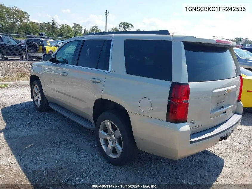 2015 Chevrolet Tahoe Lt VIN: 1GNSCBKC1FR242536 Lot: 40611476