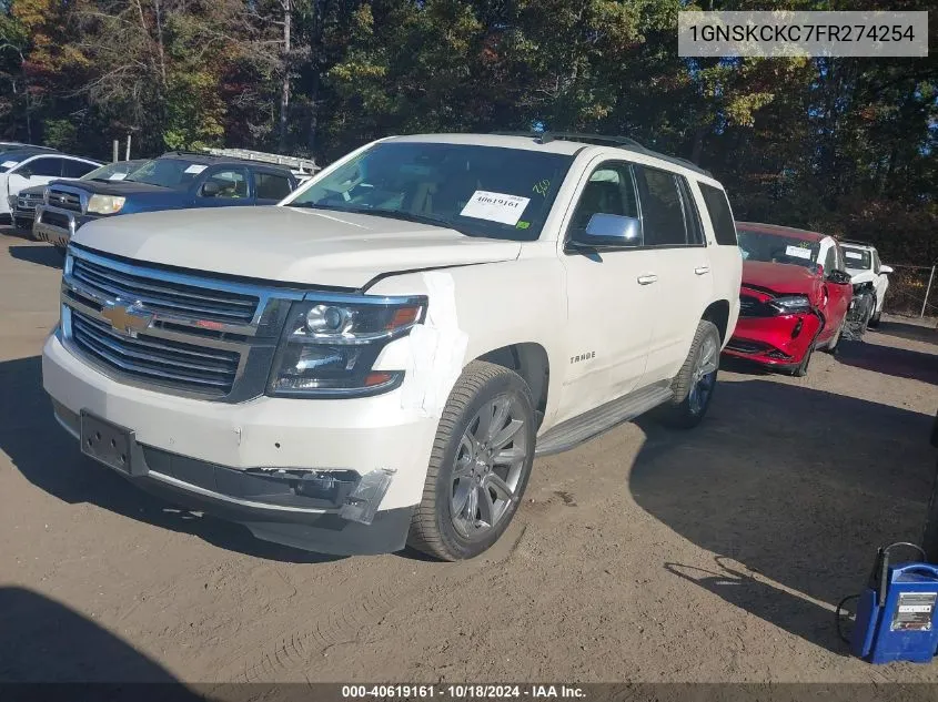 2015 Chevrolet Tahoe Ltz VIN: 1GNSKCKC7FR274254 Lot: 40619161