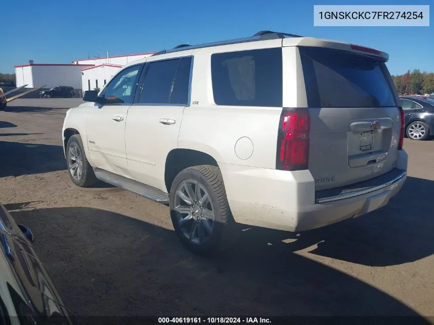 2015 Chevrolet Tahoe Ltz VIN: 1GNSKCKC7FR274254 Lot: 40619161