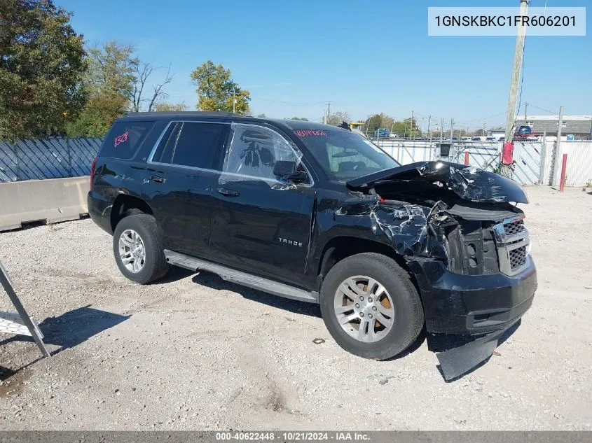 2015 Chevrolet Tahoe Lt VIN: 1GNSKBKC1FR606201 Lot: 40622448