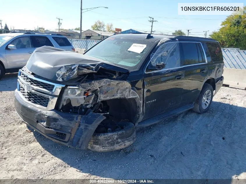 2015 Chevrolet Tahoe Lt VIN: 1GNSKBKC1FR606201 Lot: 40622448