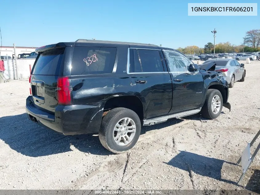 2015 Chevrolet Tahoe Lt VIN: 1GNSKBKC1FR606201 Lot: 40622448