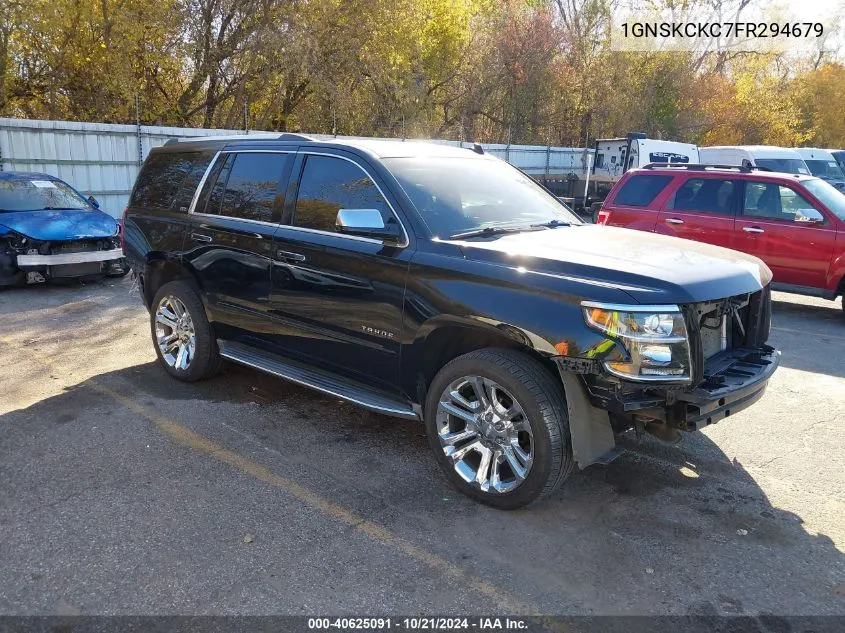 2015 Chevrolet Tahoe K1500 Ltz VIN: 1GNSKCKC7FR294679 Lot: 40625091