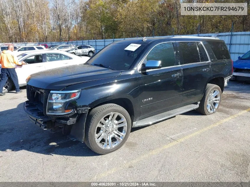 2015 Chevrolet Tahoe K1500 Ltz VIN: 1GNSKCKC7FR294679 Lot: 40625091