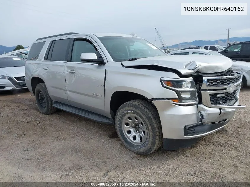 2015 Chevrolet Tahoe Lt VIN: 1GNSKBKC0FR640162 Lot: 40632358