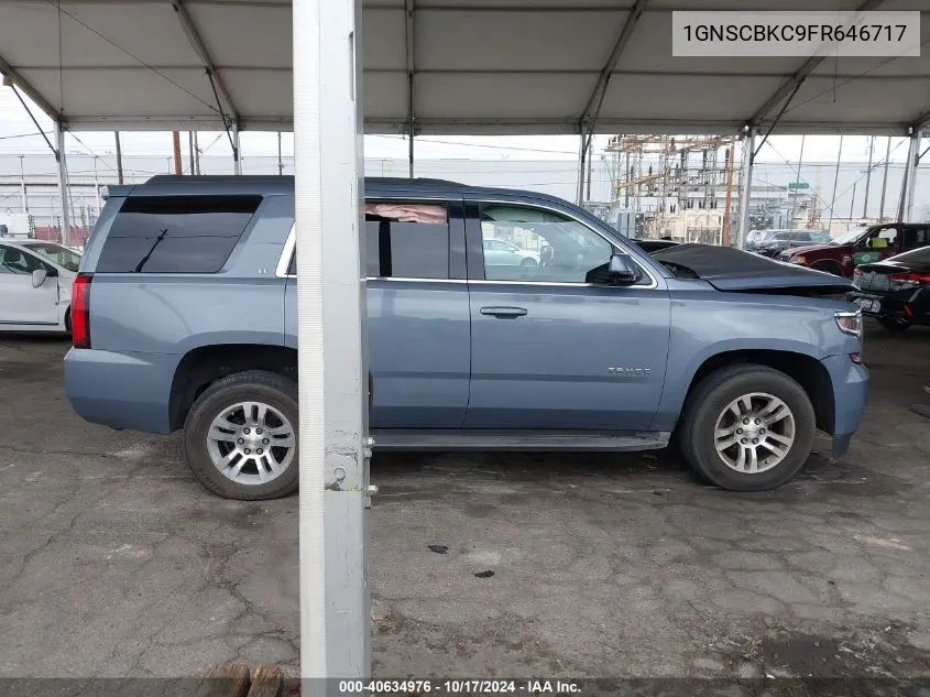 2015 Chevrolet Tahoe Lt VIN: 1GNSCBKC9FR646717 Lot: 40634976