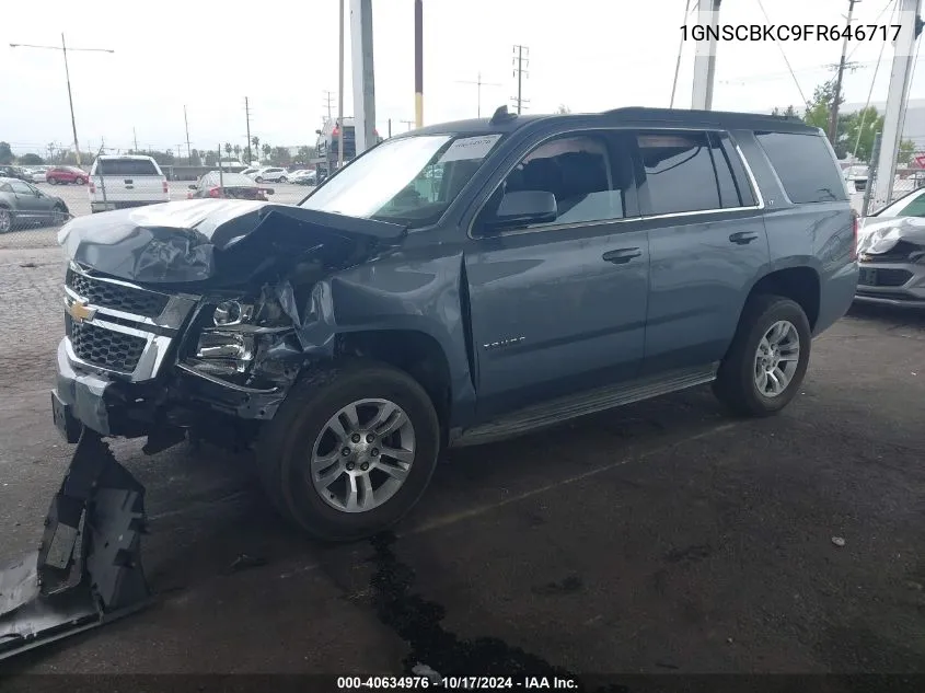 2015 Chevrolet Tahoe Lt VIN: 1GNSCBKC9FR646717 Lot: 40634976