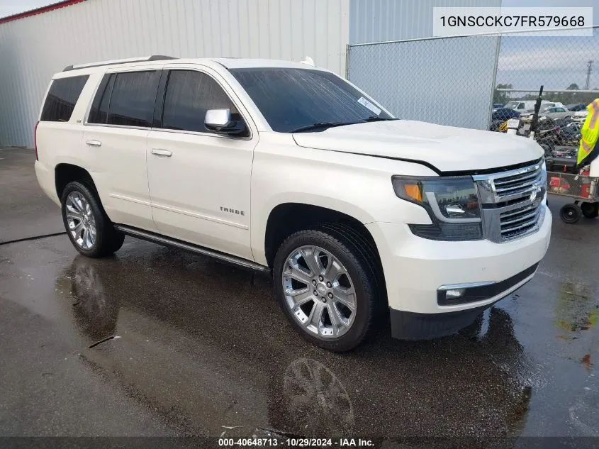 2015 Chevrolet Tahoe Ltz VIN: 1GNSCCKC7FR579668 Lot: 40648713