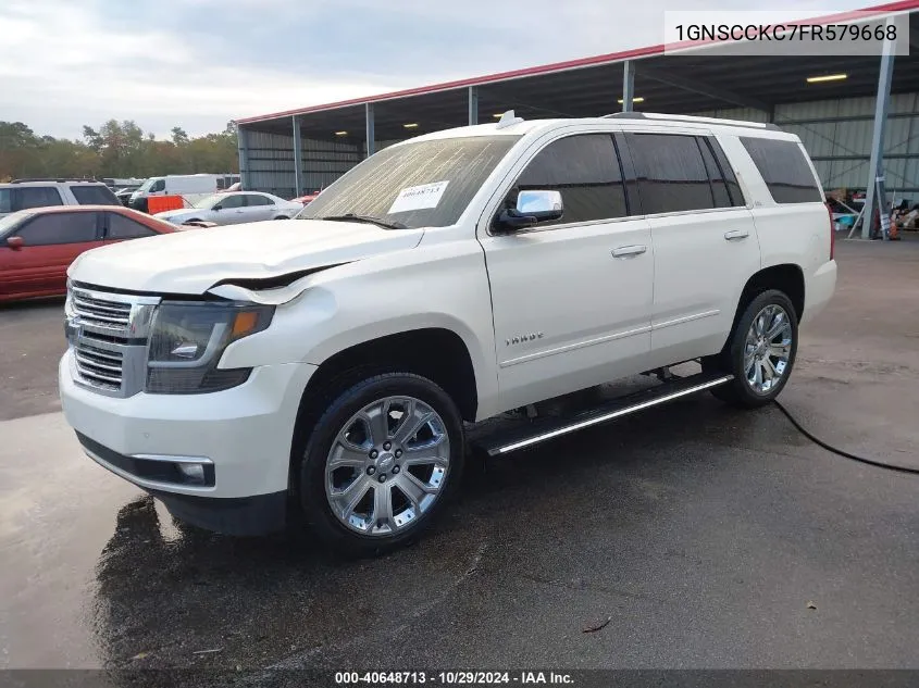 2015 Chevrolet Tahoe Ltz VIN: 1GNSCCKC7FR579668 Lot: 40648713