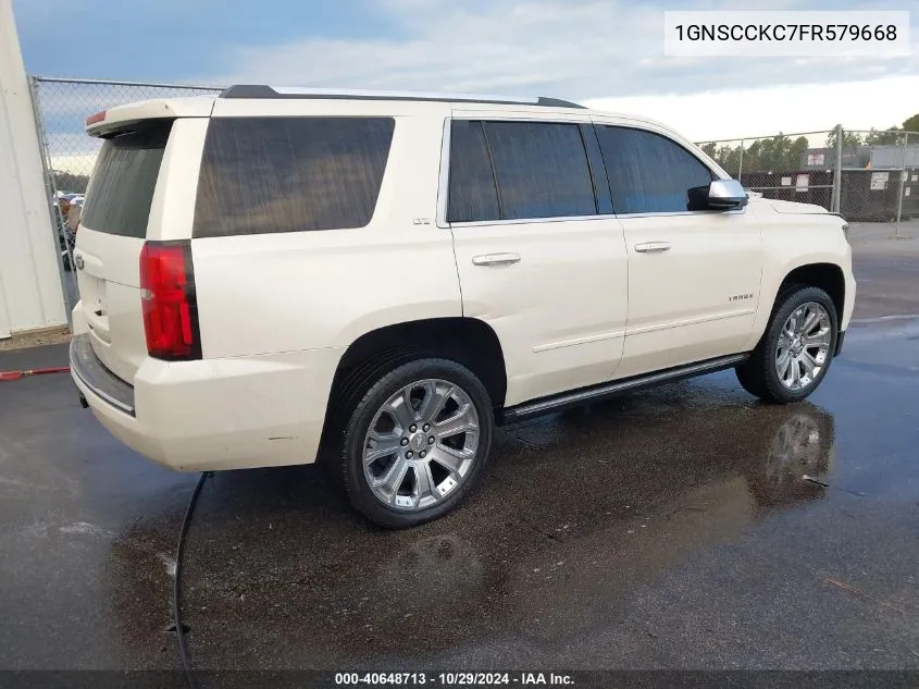 2015 Chevrolet Tahoe Ltz VIN: 1GNSCCKC7FR579668 Lot: 40648713