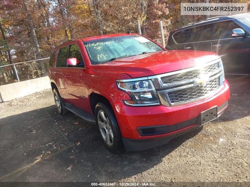 2015 Chevrolet Tahoe Lt VIN: 1GNSKBKC4FR252397 Lot: 40652447