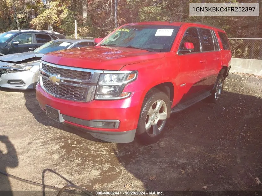 2015 Chevrolet Tahoe Lt VIN: 1GNSKBKC4FR252397 Lot: 40652447