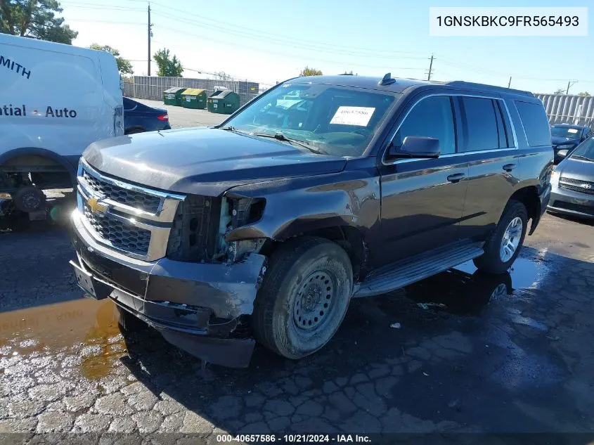 2015 Chevrolet Tahoe Lt VIN: 1GNSKBKC9FR565493 Lot: 40657586