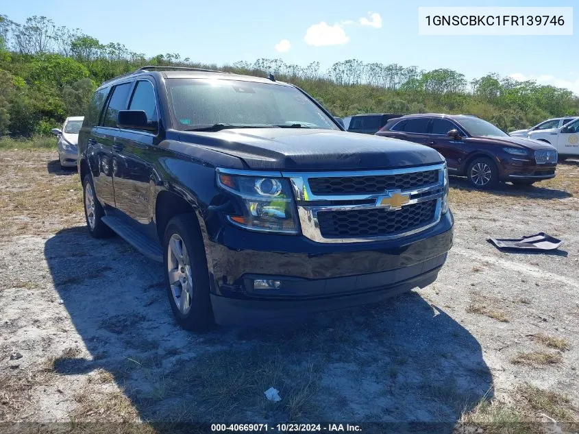 2015 Chevrolet Tahoe Lt VIN: 1GNSCBKC1FR139746 Lot: 40669071