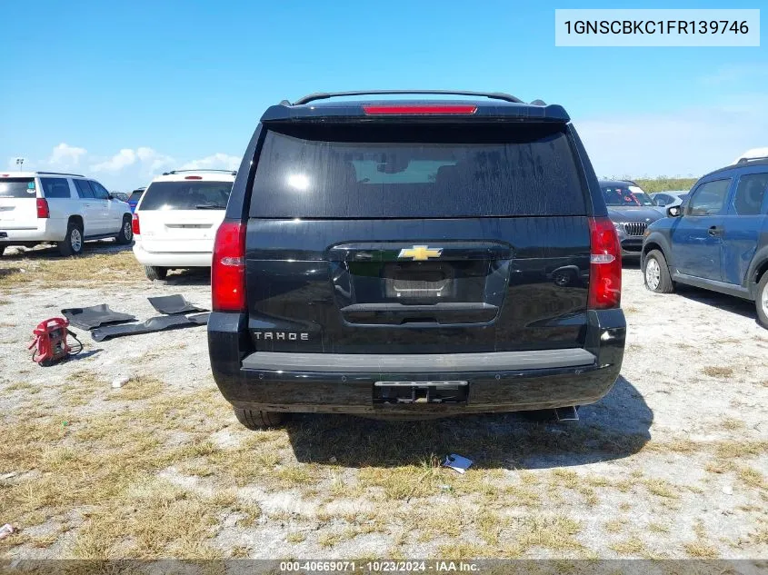 2015 Chevrolet Tahoe Lt VIN: 1GNSCBKC1FR139746 Lot: 40669071