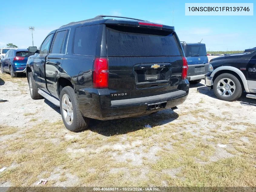 2015 Chevrolet Tahoe Lt VIN: 1GNSCBKC1FR139746 Lot: 40669071