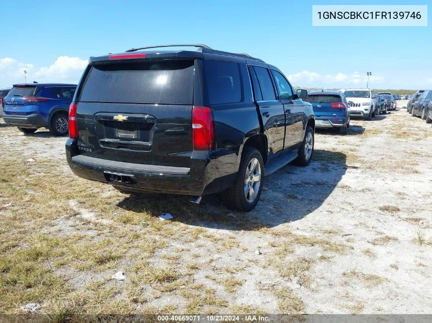 2015 Chevrolet Tahoe Lt VIN: 1GNSCBKC1FR139746 Lot: 40669071