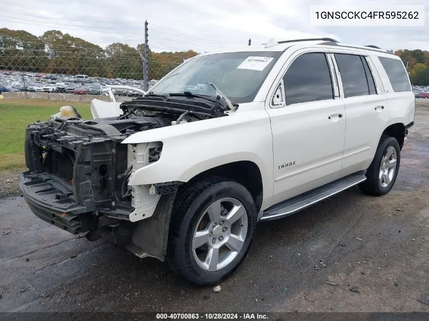 2015 Chevrolet Tahoe Ltz VIN: 1GNSCCKC4FR595262 Lot: 40700863