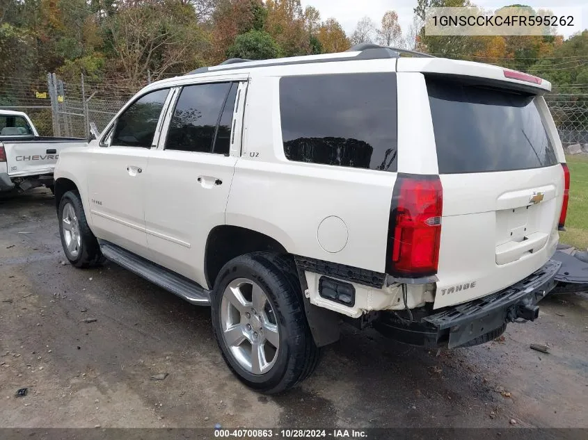 2015 Chevrolet Tahoe Ltz VIN: 1GNSCCKC4FR595262 Lot: 40700863