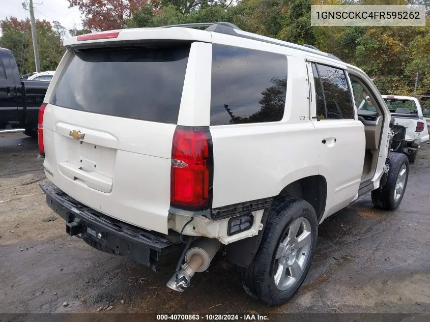 2015 Chevrolet Tahoe Ltz VIN: 1GNSCCKC4FR595262 Lot: 40700863