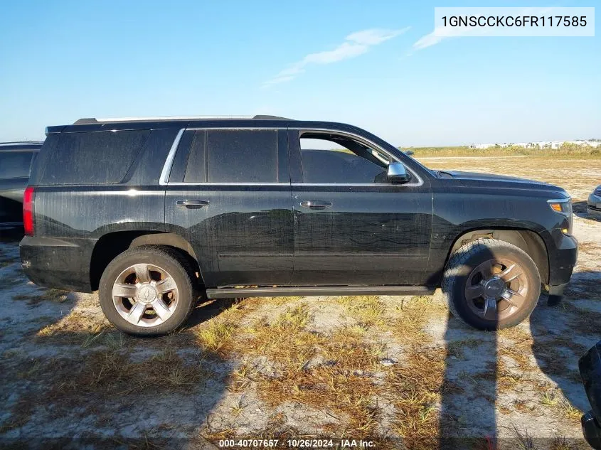 2015 Chevrolet Tahoe Ltz VIN: 1GNSCCKC6FR117585 Lot: 40707657