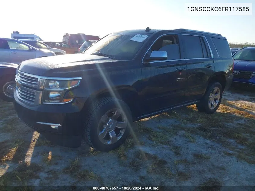 2015 Chevrolet Tahoe Ltz VIN: 1GNSCCKC6FR117585 Lot: 40707657