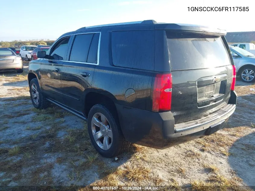 2015 Chevrolet Tahoe Ltz VIN: 1GNSCCKC6FR117585 Lot: 40707657