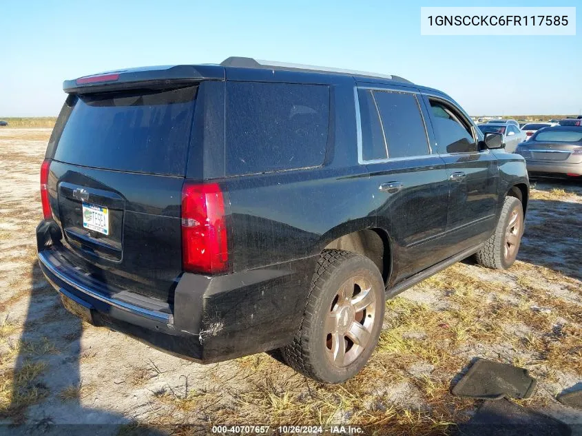 2015 Chevrolet Tahoe Ltz VIN: 1GNSCCKC6FR117585 Lot: 40707657