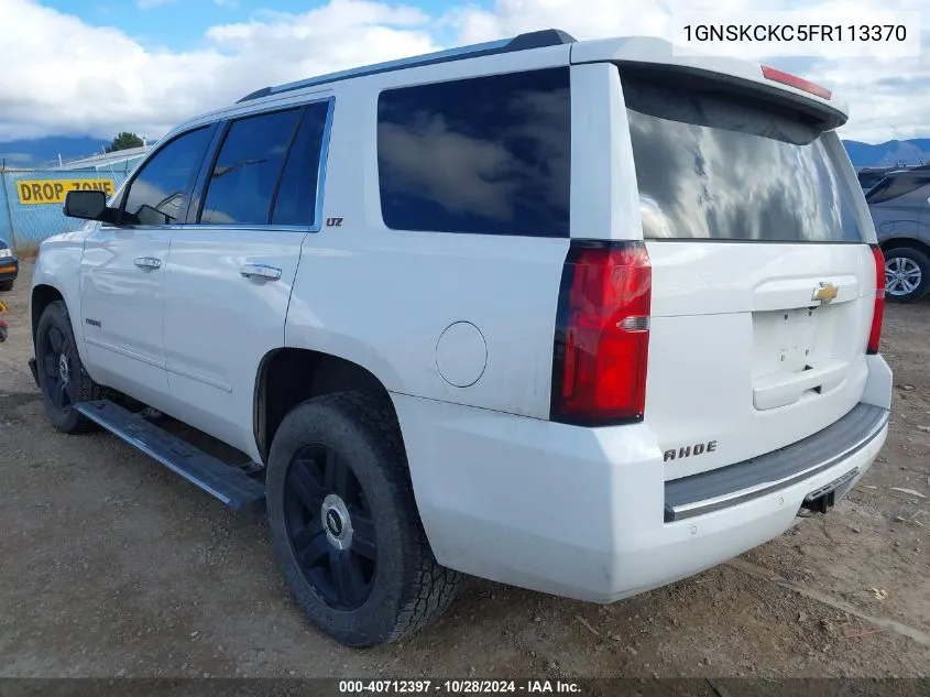 2015 Chevrolet Tahoe Ltz VIN: 1GNSKCKC5FR113370 Lot: 40712397