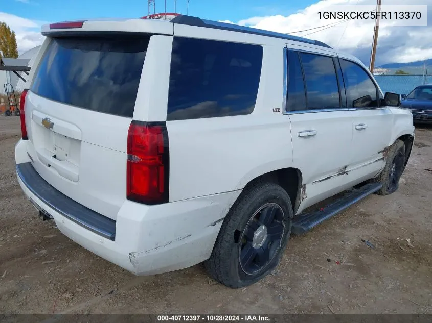 2015 Chevrolet Tahoe Ltz VIN: 1GNSKCKC5FR113370 Lot: 40712397