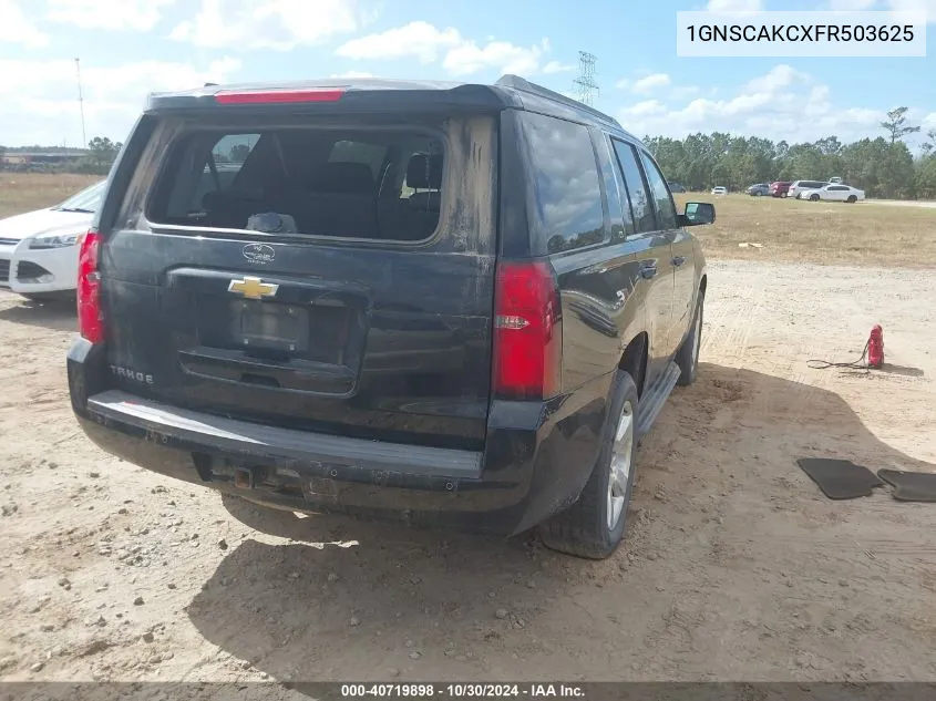 1GNSCAKCXFR503625 2015 Chevrolet Tahoe Ls