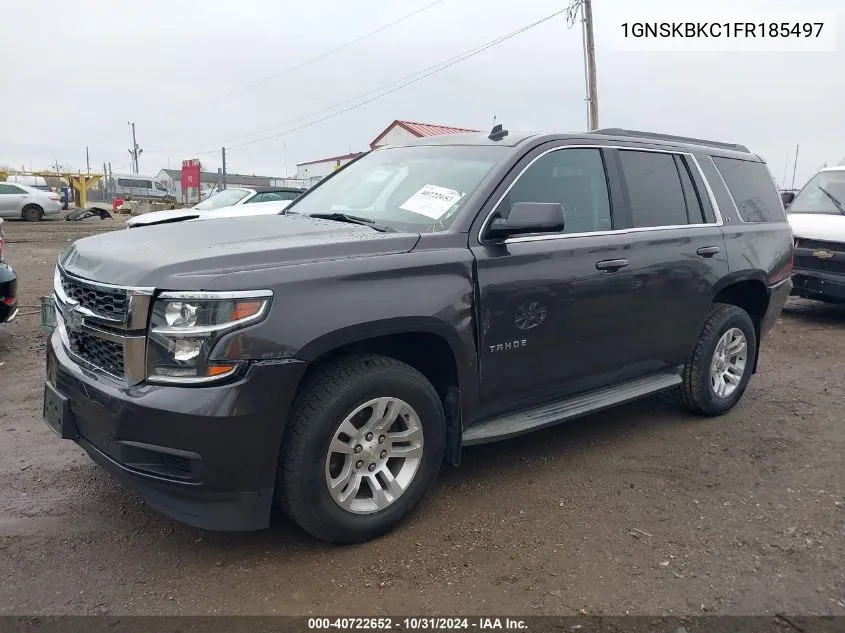 2015 Chevrolet Tahoe Lt VIN: 1GNSKBKC1FR185497 Lot: 40722652