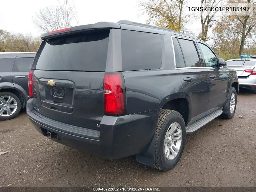 2015 Chevrolet Tahoe Lt VIN: 1GNSKBKC1FR185497 Lot: 40722652