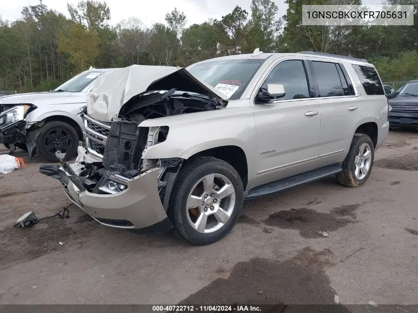 2015 Chevrolet Tahoe C1500 Lt VIN: 1GNSCBKCXFR705631 Lot: 40722712