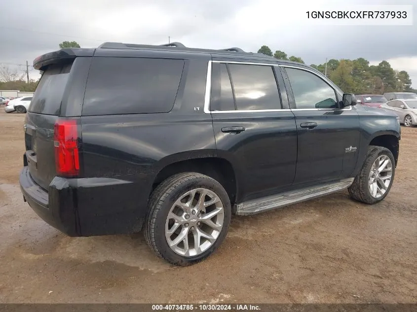 2015 Chevrolet Tahoe Lt VIN: 1GNSCBKCXFR737933 Lot: 40734785