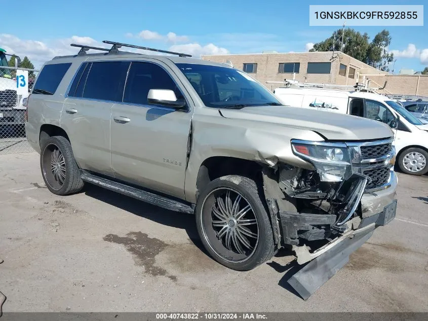 2015 Chevrolet Tahoe Lt VIN: 1GNSKBKC9FR592855 Lot: 40743822