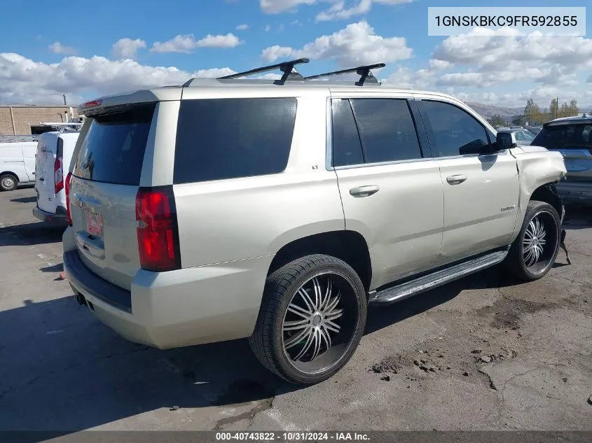 2015 Chevrolet Tahoe Lt VIN: 1GNSKBKC9FR592855 Lot: 40743822